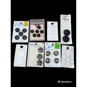 Vintage Buttons Plastic Lot of 32 Buttons New Old Stock NOS Shirts Sweaters Etc